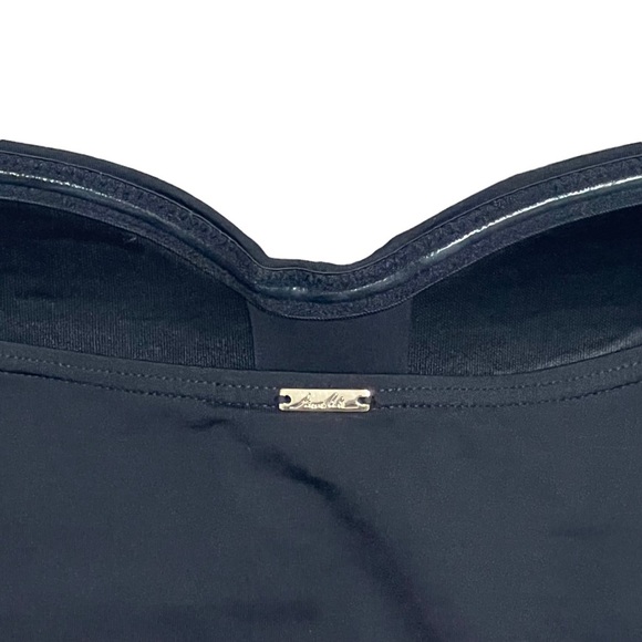 NWT Anne Cole Black Tankini Top XS Twist Front Bandeaukini Swim Swimsuit Top - Picture 6 of 10